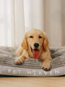 ที่นอนสัตว์เลี้ยง ที่นอนสุนัข เตียงสุนัขขนานใหญ่ ทํามากจากผ้าลูกฟูกที่หนานุ่มและสบาย อบอุ่น ที่ถอดออกได้และล้างทําความสะอาดได้ พร้อม