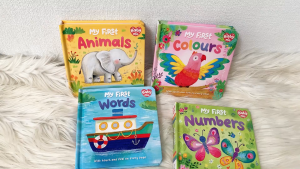 My Baby & Me - My First Words / Colours /Animals /Numbers Board Book (With touch and feel on every page)