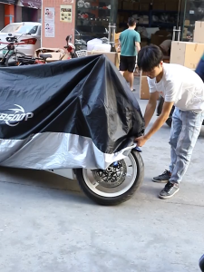 Bạt phủ xe máy chất lượng cao MYT Bạt che xe máy chất liệu vải dù Áo bạt trùm xe chống thấm nước toàn thân