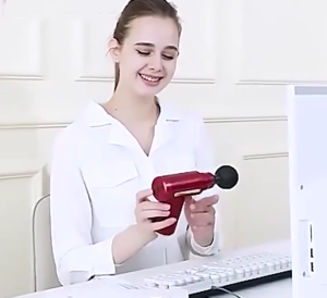 TITIK TIGA Mesin Pijat Elektrik Pundak Punggung Tangan Massage Gun - Pijat Elektrik Pijat Getar Deep Tissue Muscle Massager Gun 4 In 1