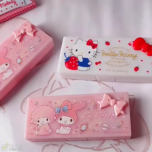 N33GVC3Q มายเมโลดี้ กล่องเก็บของสำหรับเก็บ น่ารักน่ารักๆ คาวาอิ ที่เก็บเดสก์ท็อป ทนทานต่อการใช้งาน เฮลโลคิตตี้ กล่องมินิ ของขวัญของเล่นเด็กผู้หญิง