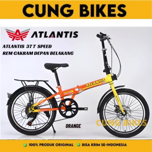 Sepeda Lipat 20 inch Atlantis LP 37 7 Speed rem double Disc Brake