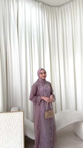 TERBARUBEST SELLER ADELINE DRESS BRUKAT TILE LEBARAN GAMIS VELVET FREE OUTER BRUKAT KONDANGAN WANITA BRIDESMAID COD
