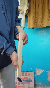 Pisau Sembelih Baja 30 cm Motif Ukiran Macan Putih Terlaris