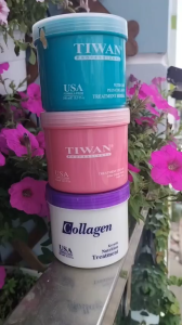 Hấp dầu TIWAN collagen thảo dược giúp phục hồi tóc giữ màu tóc nhuộm 500ml