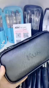 Bộ Cọ trang điểm KUN 14 Cây Kèm Bao Da Sang Chảnh chất lông thú siêu mềm mịn