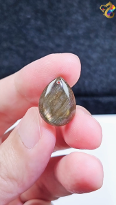 Collectors Grade Tear Drop Black Colorful Labradorite Pendant