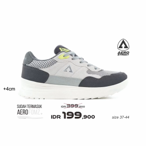 Aerostreet 37-44 Ortiz Natural Abu Abu - Sepatu Sneakers Sport