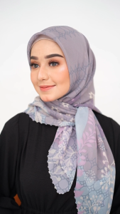 MOTIF SERIES / Hijab Motif Lasercut Polycotton Premium / Square / Segi Empat / Jilbab Pastel Potton