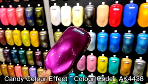 2K Paint AIKKA AK4438 HKS Purple CANDY SERIES Color Car Motor Paint DIY Aerosol Spray Bottle Cat Bancuh Kereta 车漆