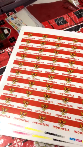 Stiker bendera indonesia merah putih DIRGAHAYU HUT RI