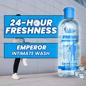 MASCULINE MALE INTIMATE WASH EMPEROR WITH COOLING EFFECT AND FREE NIACINAMIDE SOAP WASH COMBO