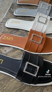 ZAIN - Izzy Sandal Teplek Wanita Flat Casual Korean Style