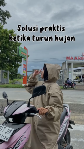 Jas Hujan Dewasa Wanita Model Gamis Bahan Tebal PVC