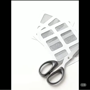 Stiker kawat nyamuk kotak 10x10cm lakban kawat nyamuk penambal kawat nyamuk 10x10cm isolasi lubang kawat nyamuk