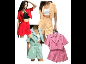 Set Bộ Áo Blazer & Quần Short Ngắn