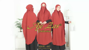 TERBARU Hijab Instan Jumbo Frensh Khimar Tali Kode ASERE Bahan Kringkel Premium by Ory AjeZas Collec
