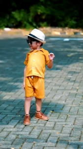 Setelan Harian Anak Laki Laki Perempuan Usia1-4 Tahun Set Bayi Cowok One Set Alpha Play Set Premium