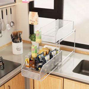 Kitchen storage rack bathroom stainless steel rack bathroom sink storage rack sink water tank organizer