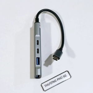 Hub USB C Unitek dài 25Cm (Type C) / Từ USB C ra 2 lổ USB C & 2 lổ USB 3.0 (Chính hãng)