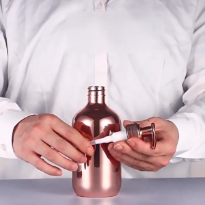 Elegant Metallic Glossy Liquid Soap Dispensers: Sincecu PET Shampoo Gel Lotion Bottles With Pump Dispensers 500ml