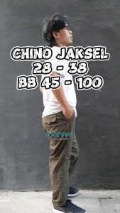 AFAREEN - Celana Chino Panjang Pria Sam Jaksel / Chinos Reguler Stretch / Chino Pinggang Karet 28-42