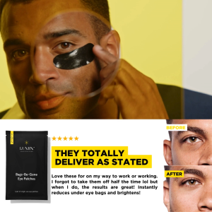 LUMIN | Bags-Be-Gone Eye Patches (10 Pack) Mens Undereye Patches For Dark Circles & Puffy Eyes Hyaluronic Acid Hydrates