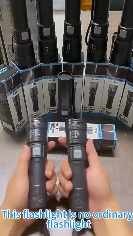 Led Flashlight Rechargeable Waterproof with Powerbank Heavy Duty Camping Emergency Light Safety Led Lights