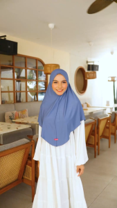 Shamira - Hijab Dagu Malay Dewasa Aisyah Matt Jersey Size L Bergo Khimar Muslim