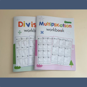 2PCS Math Workbook for Learning Multiplication and Long Division Activity Worksheet Ages 10-13 Arithmetic Exercises Book Math Training Books Mathematics Practice Workbook Reinforcing Calculation Techniques Homeschooling Classroom Use