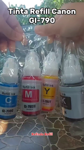 Tinta GI-790 Premium Refill Printer Canon G1010 G2010 G3010 G4010 G1000 G2000 G3000 G4000 Tinta Cmyk Premium Kualitas Tinggi Tinta Printer Warna Merak Dan Tajam - Lazada