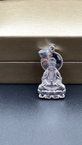 Mặt Dây Chuyền Nam Nữ Bạc 925 Hình Phật Bà Quan Thế Âm Bồ Tát Chính Hãng Bạc Hiểu Minh MDN467