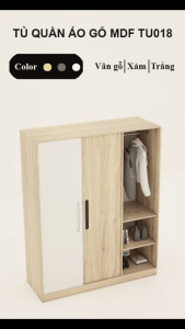 FREESHIP HCM - Tủ Quần Áo Gỗ Cửa Lùa Nội Thất Phòng Ngủ Tatana TU018 – có thiết kế theo yêu cầu