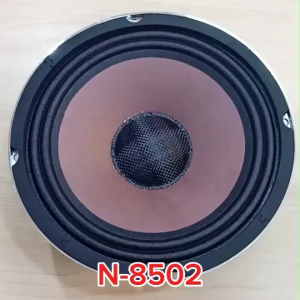 ลําโพงเสียงกลาง 8 นิ้ว NOLOGO N-8502 เหล็กหล่อ แม่เหล็ก 140 หนา 20 โครงชุบ VC50 หน้าม่วง+ฝาเคฟล่า ราคาต่อ 1 คู่ ลําโพงโมอย่างดี