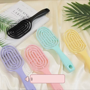 KeraSys แปรงหวีผม หวีผม แปรงผม แปรงสระผม แปรงนวดผม หวีนวดศีรษะ ทรงโค้ง ทนความร้อน จัดแต่งทรงผม ถนอมเส้นผมและรากผม รุ่นใหม่ อุปกรณ์ดูแลเส้นผม comb