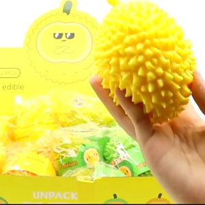 ทุเรียน สกุชชี่ทุเรียน ของเล่น ผลไม้ยืด บีบได้หดได้ ผักบีบ น่ารัก เล่นคลายเครียด บีบมือเสริมพัฒนาการ