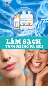 Thùng 12 Chai Nước Muối Súc Miệng Ion Muối Fujisalt 680ml Hương Bạc Hà The Mát - Bảo vệ răng miệng Nướu Vòm Họng khoẻ mạnh hằng ngày