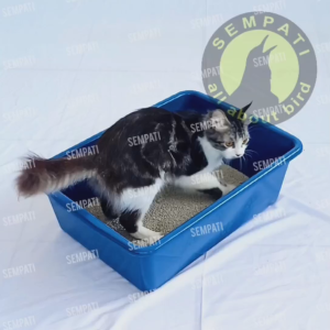 SEMPATI Bak Baskom Pasir Kucing Size Jumbo XL Cat Litter Box Wadah Tempat Kotoran Pup Poop Kucing Cat Kitten Anabul Puppy Hewan Kelinci Sugar Glider
