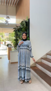 Gamis Motif Nagita Jumbo L XL XXL 3XL 4XL Muat Sampai BB 120kg Paling Laris