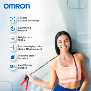 Omron HN-300T2 Digital Body Weighing Weight Scale with Bluetooth Connectivity