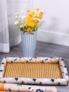 Westcoolpet Pet Bed Cartoon Cute Animal Fruit Print Large Space Dog Sleeping Bed Soft Cooling Summer Small Medium Large Dogs Cat Pad Mat Cat Sleeping Bed