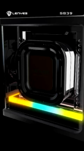 LENYES S839 80W Wireless Speaker Bluetooth 5.2 Transparan RGB Colorfull LED Light Portable TWS