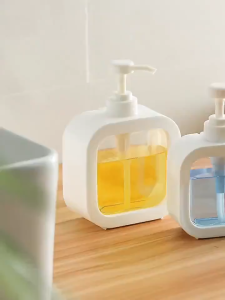 ขวดสเปรย์แบบกด ใส่พวกโลชั่น แชมพู เจลอาบน้ำ ขวดใส ขวดปั๊ม ทรงสี่เหลี่ยม แบบใส ใช้ง่ายดีไซน์สวย