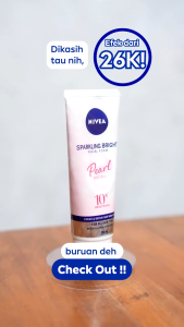 NIVEA Facial Foam Sparkling Bright 100ml - Mencerahkan & Mengenyalkan Kulit Wajah