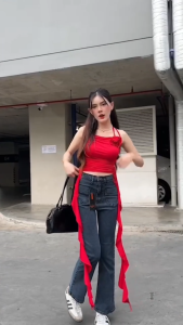 กางเกงยีนส์เอวสูงขาม้าเต่อผ้ายืดทรงสวยสามสีให้เลือกมีถึงขนาดS-5XL