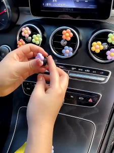 6pcs Bunga Outlet Ac Mobil Dekorasi Mobil Bunga Kartun Car Aromatherapy Pengharum Mobil Aksesoris Dekorasi Kartun Saluran Udara Ac Mobil