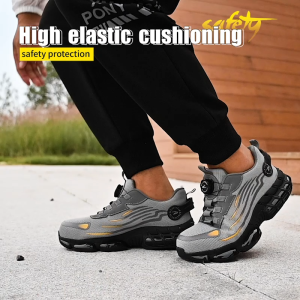 Ready Stock Safety Shoes Kasut Safety Steel Toe Sport Safety Kasut Lelaki Kasut Perempuan Ringan Lembut Black Safety Shoes