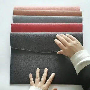 Long Size File Bag Paper Organizers High Quality Leather Documents Pouch Large Capacity 24X36CM