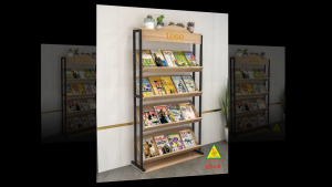 Kệ trưng bày sản phẩm hàng hóa  kệ trang trí khung sắt mặt gỗ KST418- Nội thất lắp ráp Viễn Đông Adv