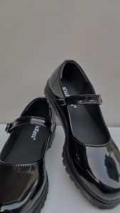 Sepatu Pantofel Wanita Paskib Sekolah Kantoran - Sneakers Casual Formal HItam Glossy Sol Docmar